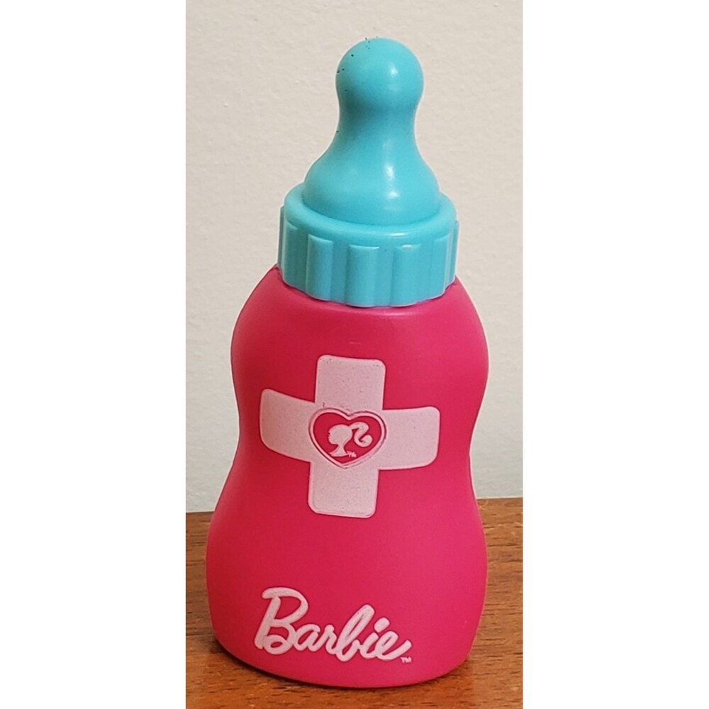 Mattel Barbie Baby Bottle Replacement Part Animal Hospital Pink Blue 3.5" VTG